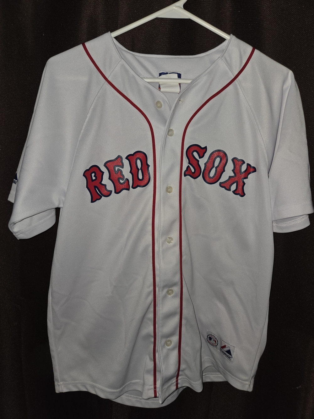 Majestic Kids Boston Red Sox Button-Up Jersey Size 14/16